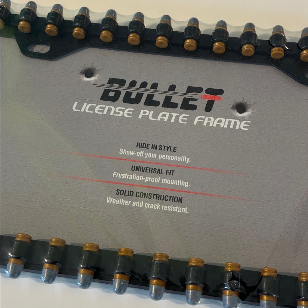 Bullet BULLITT License Plate Frame Great For Mustang BULLITT RARE NEW NWT - Picture 3 of 6
